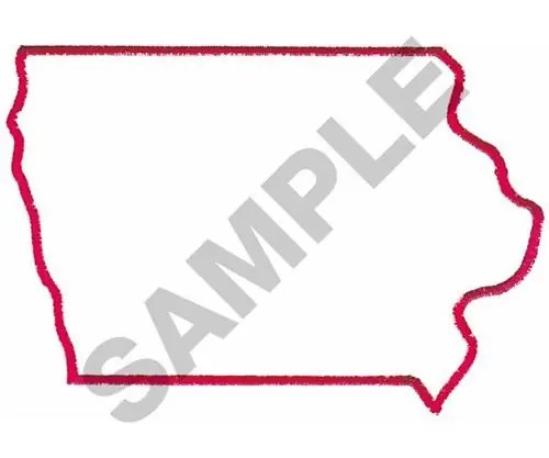 Mega Sale IOWA OUTLINE Embroidery Design
