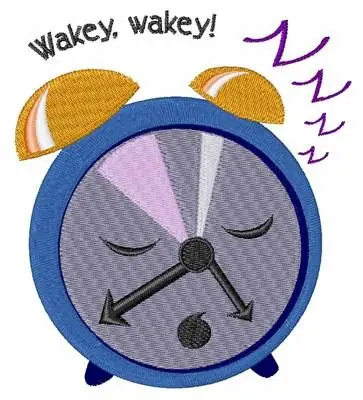 Wakey Wakey Embroidery Design Markdown