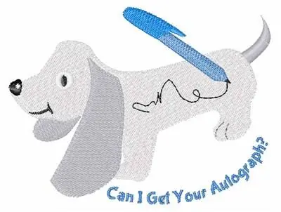 Deal Get Your Autograph Embroidery Design