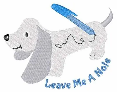 Premium Leave A Note Embroidery Design