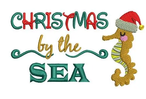 Wholesale CHRISTMAS BY THE SEA Embroidery Design