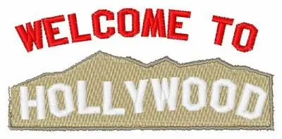Welcome To Hollywood Embroidery Design While Supplies Last