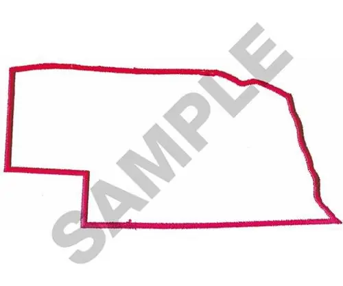 NEBRASKA OUTLINE SMALL Embroidery Design Same Day Shipping