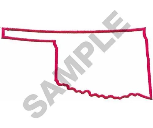 Markdown OKLAHOMA OUTLINE Embroidery Design