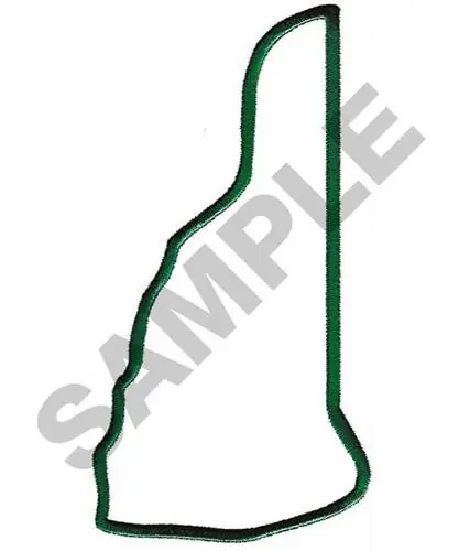 NEW HAMPSHIRE OUTLINE Embroidery Design Certified