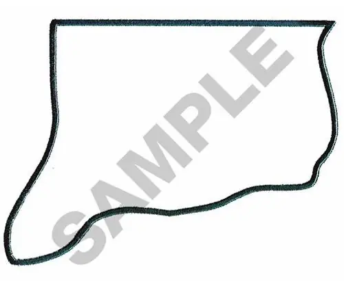 CONNECTICUT OUTLINE Embroidery Design Weekend Sale