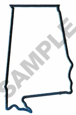 ALABAMA OUTLINE Embroidery Design Direct From Manufacturer