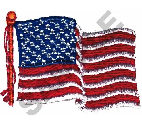Limited Offer U. S. FLAG 711 Embroidery Design