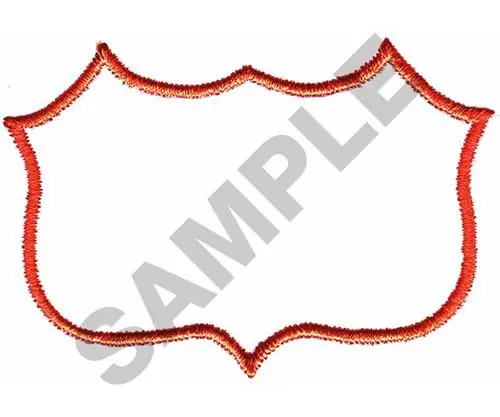 SHIELD OUTLINE Embroidery Design Top Rated