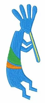 Flute Player Embroidery Design Cheap