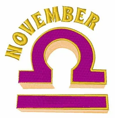 Professional Grade November Embroidery Design