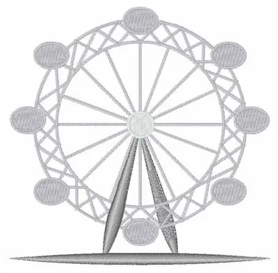 New Arrival Ferris Wheel Embroidery Design