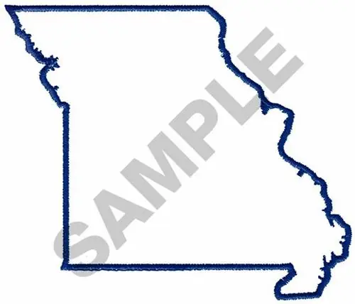 MISSOURI OUTLINE SMALL Embroidery Design Hassle-Free Returns