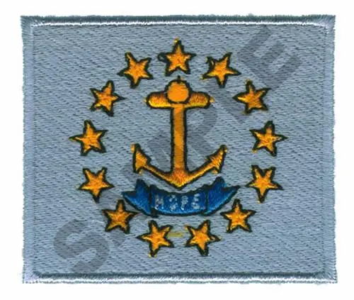 RHODE ISLAND FLAG Embroidery Design Price Drop