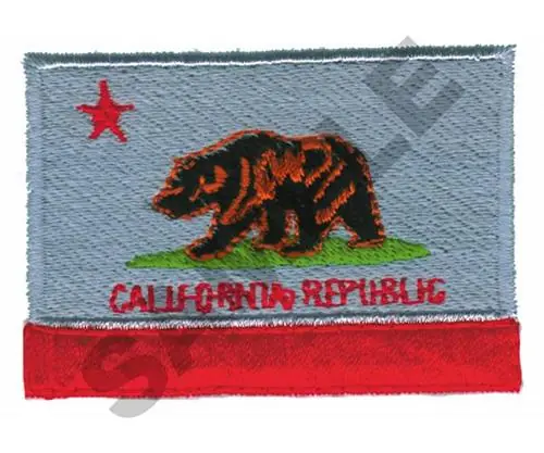 Warranty Included CALIFORNIA FLAG Embroidery Design