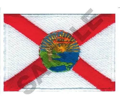 Fresh Stock FLORDIA FLAG Embroidery Design