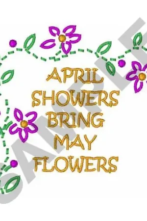 APRIL SHOWERS.... Embroidery Design Hot Deal