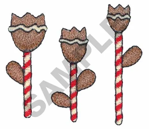 GINGERBREAD FLOWERS Embroidery Design Seasonal Sale