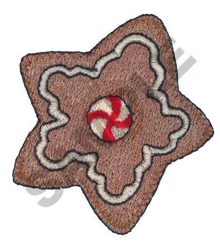 GINGERBREAD STAR COOKIE Embroidery Design Free Returns