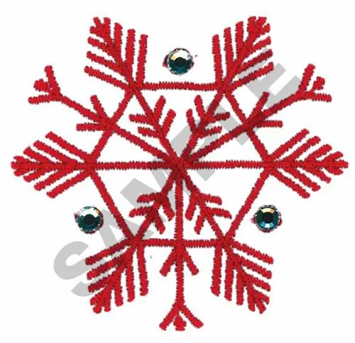 SNOWFLAKE CRYSTALS Embroidery Design Next Day Delivery