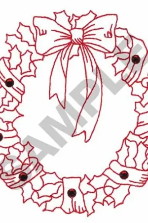 WREATH CRYSTALS Embroidery Design Special Discount