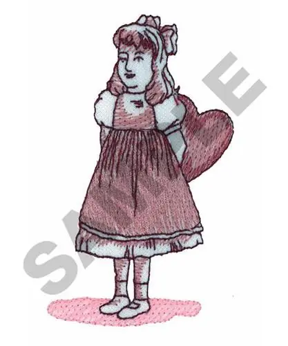 Buy Direct GIRL WITH HEART Embroidery Design