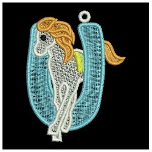 FSL Horse Alphabet Embroidery Design Wholesale