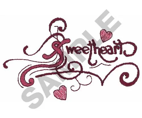 SWEETHEART Embroidery Design Original