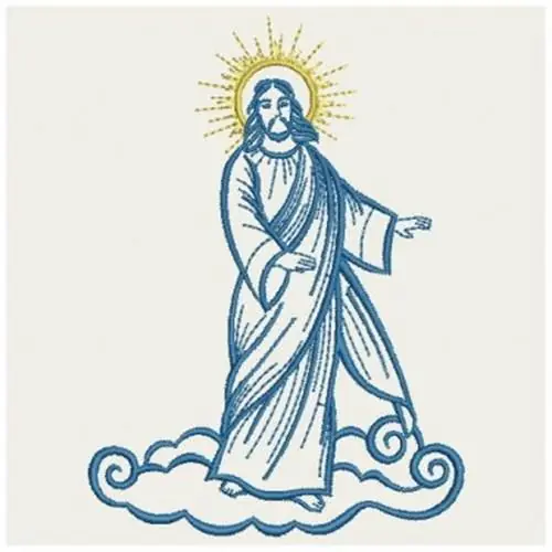 Original Jesus Outline Embroidery Design