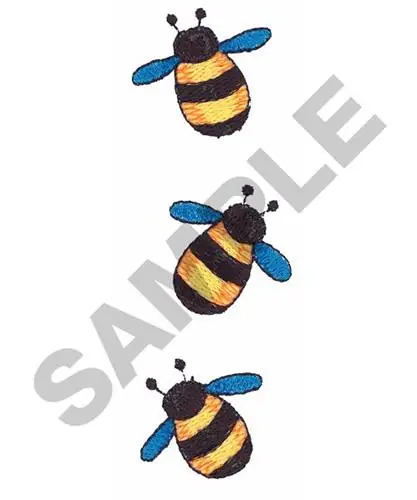 No Minimum Order BEES Embroidery Design