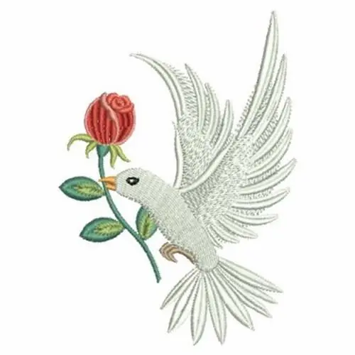 Worldwide Shipping Love Dove Embroidery Design