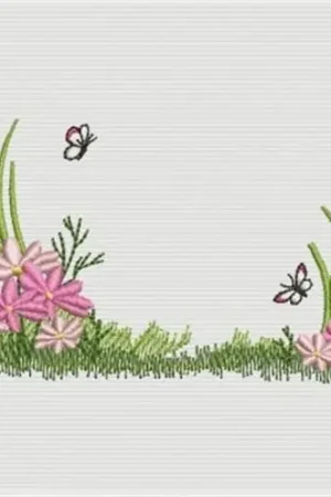 Butterflies In Flowers Embroidery Design Don’t Miss Out