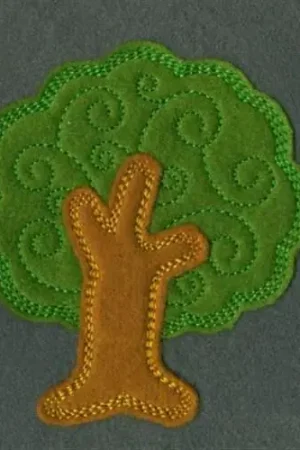 Best Seller Curly Applique Tree Embroidery Design