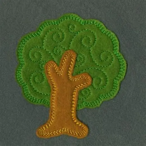 Best Seller Curly Applique Tree Embroidery Design