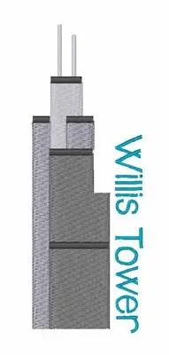 Willis Tower Embroidery Design Shop Now