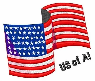Worldwide Shipping US Of A Embroidery Design