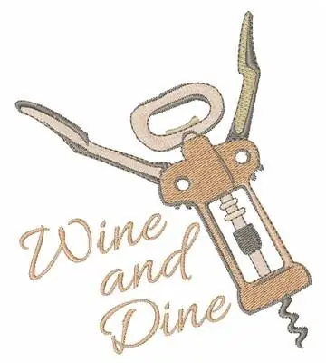 Wine And Dine Embroidery Design In Demand