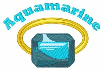 Aquamarine Embroidery Design Today Only