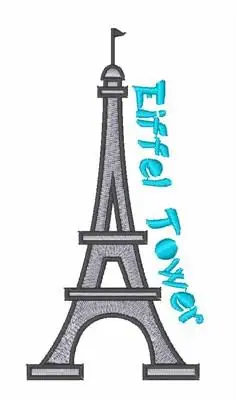 Super Sale Eiffel Tower Embroidery Design