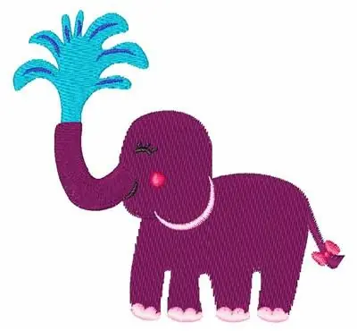 Worldwide Shipping Elephant Embroidery Design