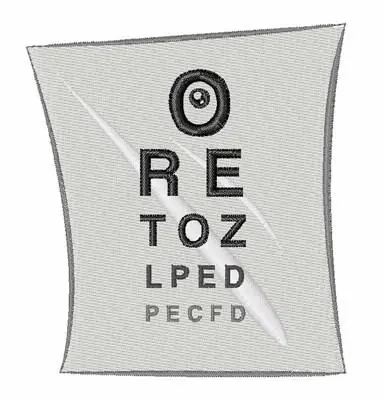 Price Cut Vision Chart Embroidery Design