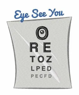 Today Only Eye See You Embroidery Design