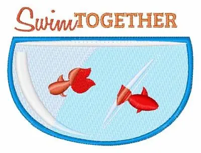 In Demand Swim Together Embroidery Design