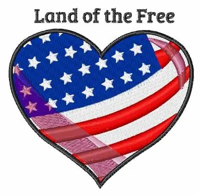 Land Of Free Embroidery Design Place Order