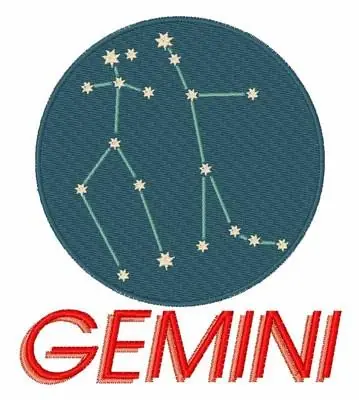 New Release Gemini Constellation Embroidery Design