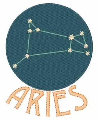 Aries Constellation Embroidery Design Premium