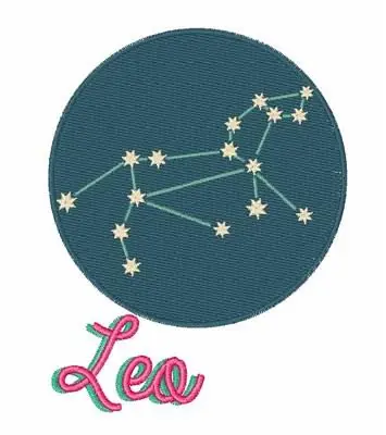 Budget Leo Constellation Embroidery Design