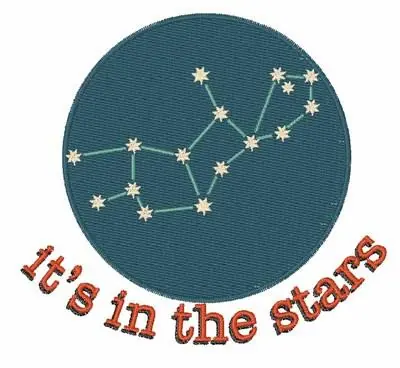 Virgo Constellation Embroidery Design Express Delivery