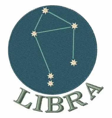 Libra Constellation Embroidery Design Worldwide Shipping