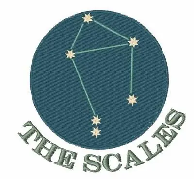 In Demand Libra Constellation Embroidery Design